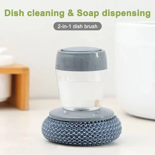 Kitchen Soap Dispensing Palm Brush (Pack of 2)